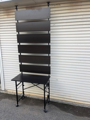 【引取り限定】つっぱりラック折りたたみテーブル