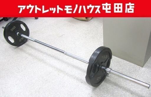 バーベル30Kg プレート10kg×2枚＆シャフト WILD トレーニング 筋トレ 札幌市北区屯田