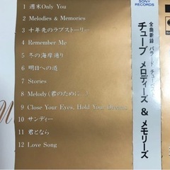 チューブ/メロディーズ&メモリーズの画像