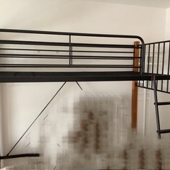 ロフトベッド レギュラー（幅105.5長さ222.5cm）ブラウ...