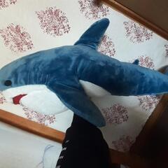 大きなサメのぬいぐるみ