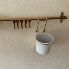 IKEA おしゃれなキチンツールフックと小物入れセット