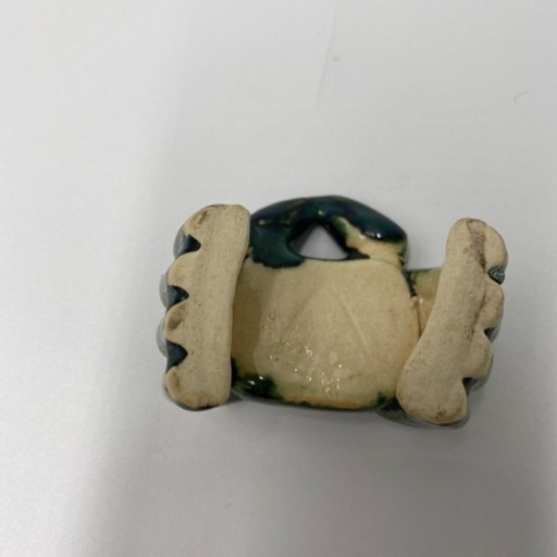 茶道具　蓋置　蟹　陶器　アンティーク