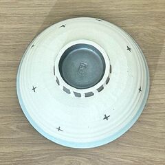 ★新品未使用品★　陶器　春花飯碗　ブルー　食器　茶碗　和食器　ご飯茶碗　R4-0077の画像