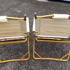 【ヒロ様専用】折り畳みチェア2脚セット（ベージュ）の画像