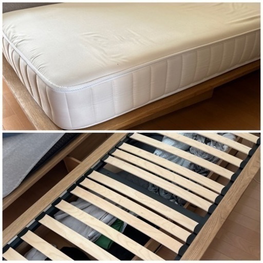 無印良品　セミシングル　無印良品ベット&無印良品高級マットレス　バラ売り場可能ご相談ください。