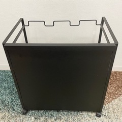 tower ゴミ箱ラック ダストワゴン 黒の画像