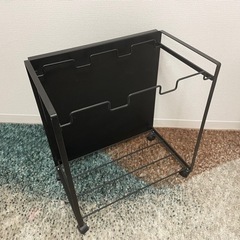 tower ゴミ箱ラック ダストワゴン 黒の画像