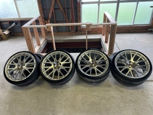 FORGIATO フォージアートFLOW001 22インチ 9j+5 10.5j+8 5穴 pcd120 4本 レクサス LS460