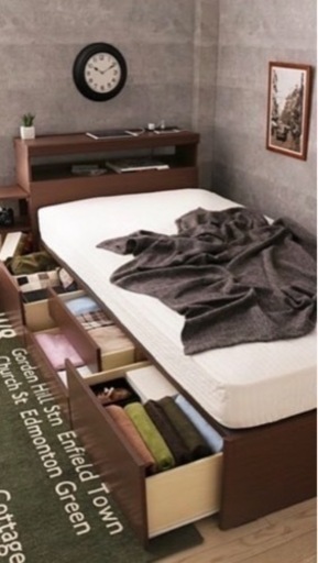 ベッド　チェストベッド　シングルベッド