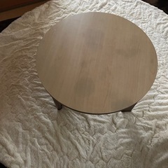 円形折り畳みこたつ テーブル 80cm　リバーシブルの画像