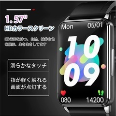 【新品】スマートウォッチ 1.57インチ スマートウォッチ 活動量計 多種類運動モード 歩数計 心拍計 カロリーの画像