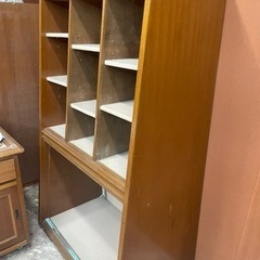 昭和レトロな本棚　洋服棚　事務所の書類棚　小の画像