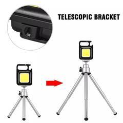 ②【新品未使用品】小型でも高輝度！COB LEDライト 2段階調整3脚セット USB-C充電式 強力磁石付き  栓抜き　カラビナ式の画像