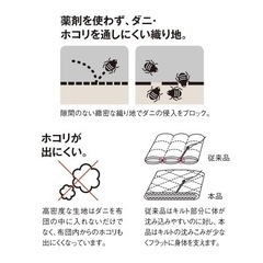 ベルメゾン　セミダブル　防菌防臭防ダニ　敷布団　の画像