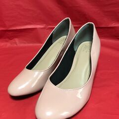 （中古）サーモンピンク　パンプス　ヒール高さ6cm
