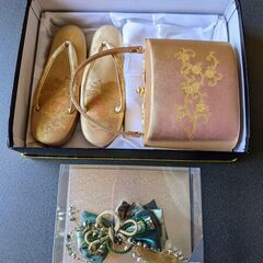 【1000円→800円→500円値下げ】和装バック、草履（23c...