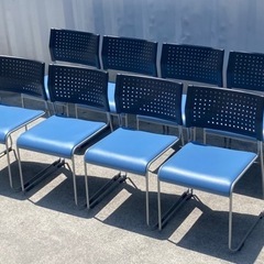アイリスチトセ◇スタッキングチェア 8脚セット◇会議、催事、事務...