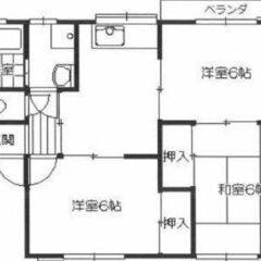 東武伊勢崎線・大師線　加須駅！１０徒歩分！３DK！バス・トイレ別...