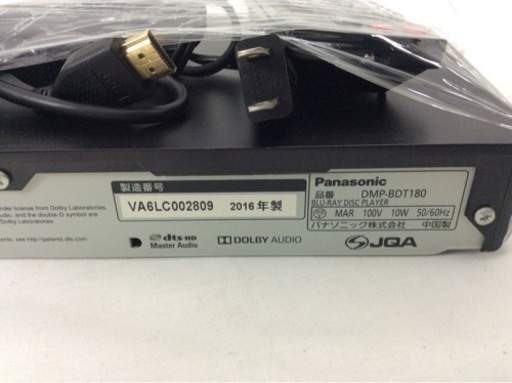 ① Panasonic ブルーレイプレーヤー DVDプレーヤー  4K対応 2016年製 DMP-BDT180 No2029