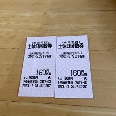 東急　土休日回数券　2枚で100円