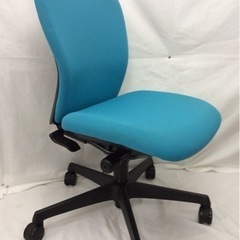 【値下げしました】オカムラ スラート デスクチェア PCチェア 事務 ナイロン オフィス ブルーグリーン No2222の画像