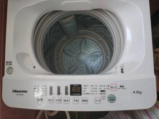 HISENSE 洗濯機 4.5kg　中古品