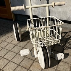 【中古】無印　三輪車　アイボリー　の画像
