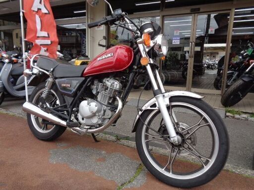 NO.4677　ＧＮ１２５Ｈ　空冷4サイクル単気筒エンジン　ギヤポジションインジケーター　リヤキャリア付き　レッド　☆彡