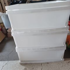 プラ収納3段