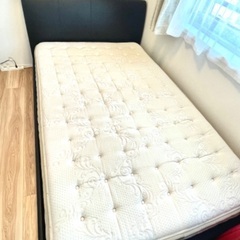 [無料で譲ります] レザーベッド セミダブル