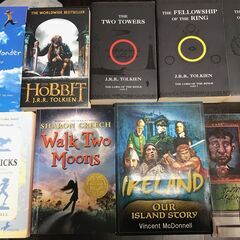 多読人気児童書29冊、ロアルド・ダール、HOLES、モモ、ロード・オブ・ザ・リング(指輪物語)、ホビットの冒険、不思議の国のアリスと鏡の国のアリス、Roald Dahl、チャーリーとチョコレート工場の秘密、映画原作、子ども英語、多読、リーディング、童話、古典、ファンタジー、名作、英語長文、教材、洋書、夏休み、課題、読書感想文の画像