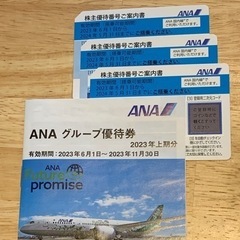 ANA株主優待番号ご案内書３枚、優待券冊子１冊（2023/6/1〜）