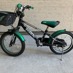 子供　自転車　キッズ　緑　黒