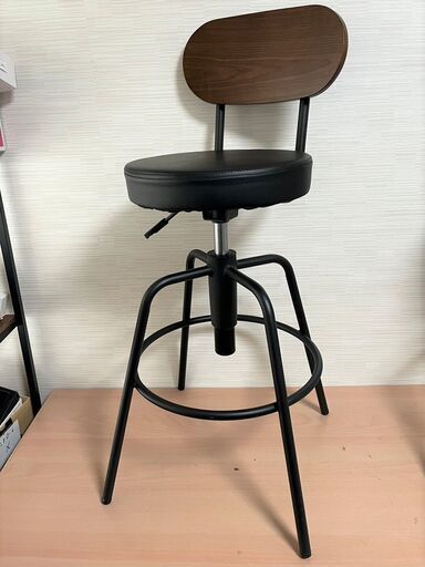 アンティーク風 背もたれ付き椅子 カウンターチェア