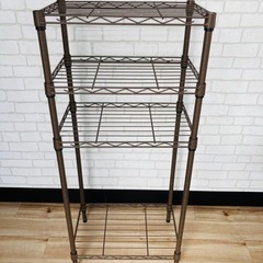 【良品】4段ラック コンパクト ブラウンの画像