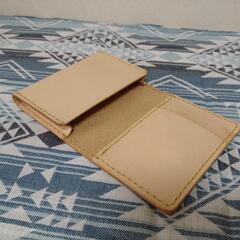 名刺入れ　ハンドメイド　ヌメ革　カードケース　手縫い　シニュー糸の画像