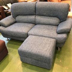 【愛品館八千代店】ニトリ　3人用布張りソファ+スツール　(Nポケ...
