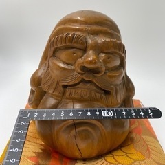 だるま　時代物　縁起物　達磨大師　木彫りの画像