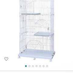 猫 ケージ 3段 アイリスプラザ キャットステップ付きの画像