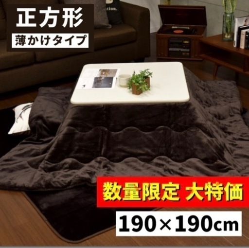 正方形　こたつ布団　190✖️190cm リバーシブル