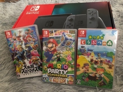 Switch本体+カセット3本