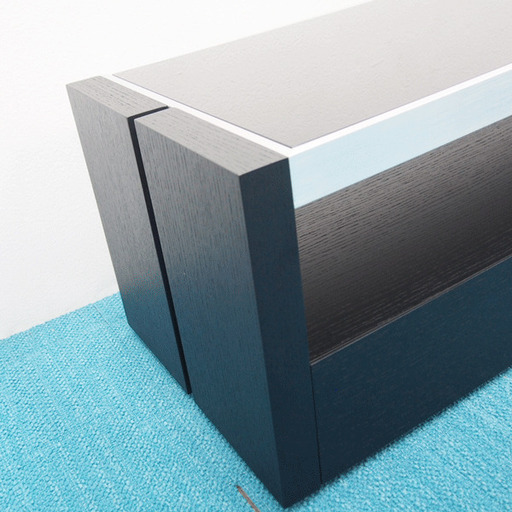 アルモニア ローボード テレビボード オーク材 上部ガラス製 幅180cm 奥行45cm 高さ42cm (IA37)