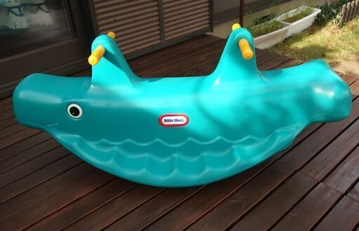 ●●little tikes　リトルタイクス　クジラ（ホエール）シーソー（グリーン）大型遊具●●