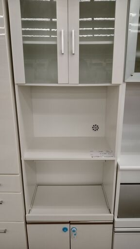 ★ジモティ割あり★  食器棚 白 H178×D38×W60 クリーニング済み TJ788