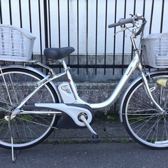 ＜動作・整備済み・良品＞パナソニック・26インチ電動アシスト自転車・シルバー 型式・BE–1EPND61・充電器付・お手入れ済で綺麗です♪