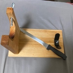 生ハム原木用　生ハムホルダー　ハモネーロ台　専用ナイフ付きの画像