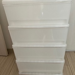 ニトリ4段収納ケース/リビングチェスト、キャスター付