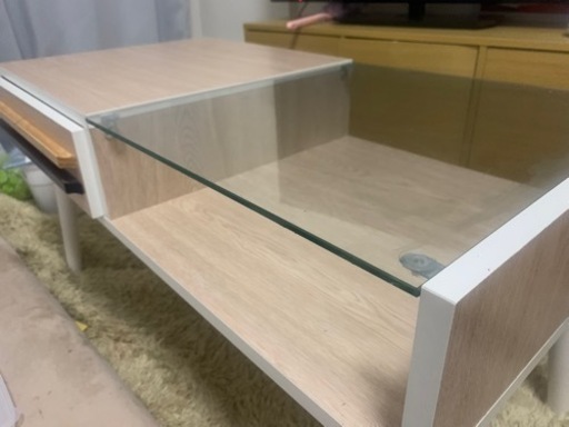【美品】ローテーブル 木目調 白