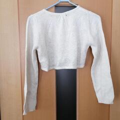 【値下げ】長袖ボレロ(COMME CA ISM)　130サイズの画像